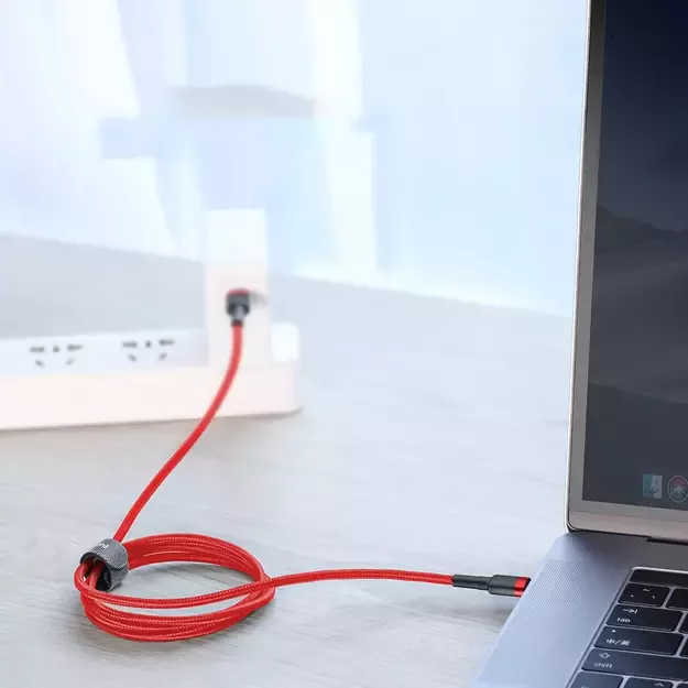 Baseus CATKLF-H91 USB-C - USB-C PD QC cable 60W 3A 480Mb/s 2m - black and red 8