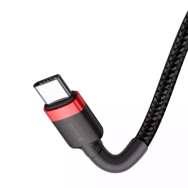 Baseus CATKLF-H91 USB-C - USB-C PD QC cable 60W 3A 480Mb/s 2m - black and red 4