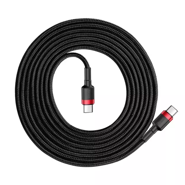 Baseus CATKLF-H91 USB-C - USB-C PD QC cable 60W 3A 480Mb/s 2m - black and red 1