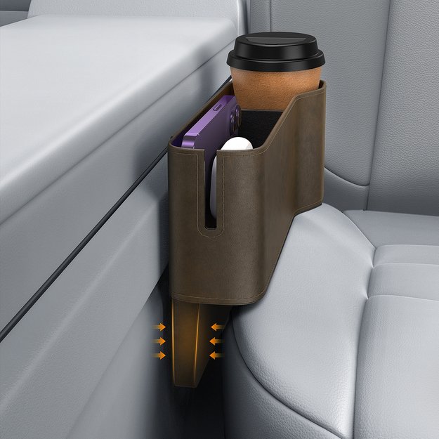 Baseus OrganizeFun Series Car Console Storage Organizer Marble Brown 3