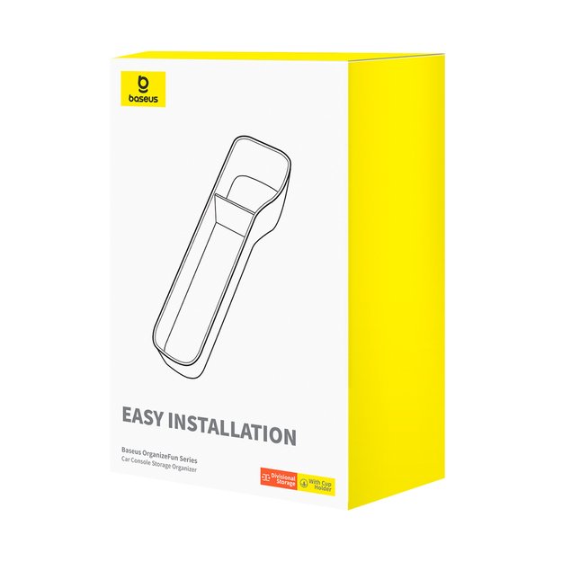 Baseus OrganizeFun Series Car Console Storage Organizer Marble Brown 4