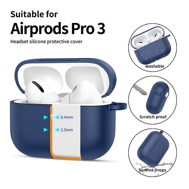 Tech-Protect Silicone Hook Case for AirPods Pro - Navy Blue 3