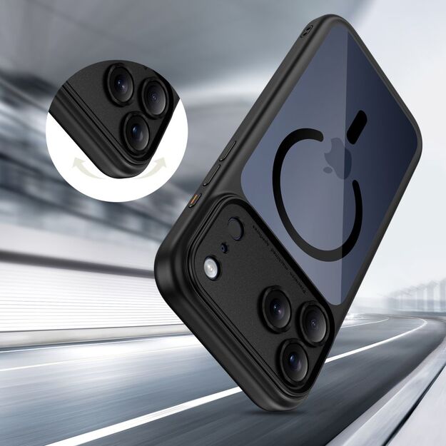 Tech-Protect Magpeak Magsafe CC Case for iPhone 17 Pro Max - Clear Black 5