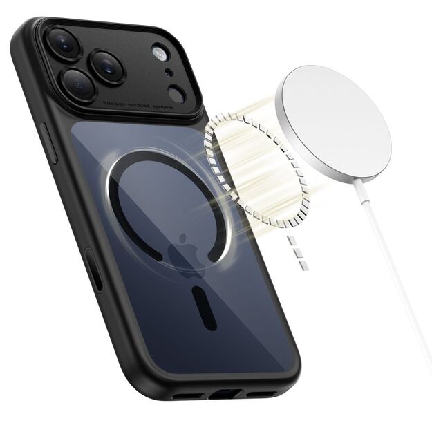 Tech-Protect Magpeak Magsafe CC Case for iPhone 17 Pro Max - Clear Black 2