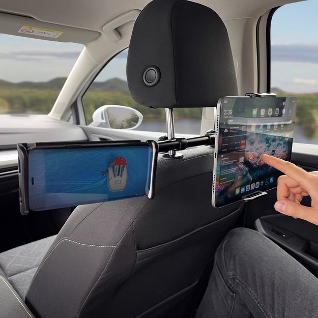 [RETURNED ITEM] Wozinsky dual car phone holder for headrest black (WTHBK1) 3