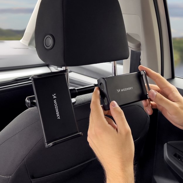 [RETURNED ITEM] Wozinsky dual car phone holder for headrest black (WTHBK1) 6