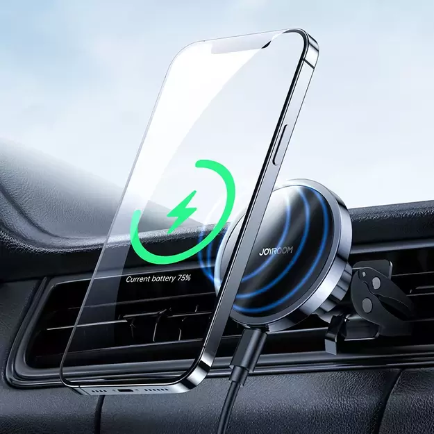 Joyroom Car Magnetic Holder Qi Wireless Inductive Charger 15W (MagSafe Compatible for iPhone) Black (JR-ZS240) 3
