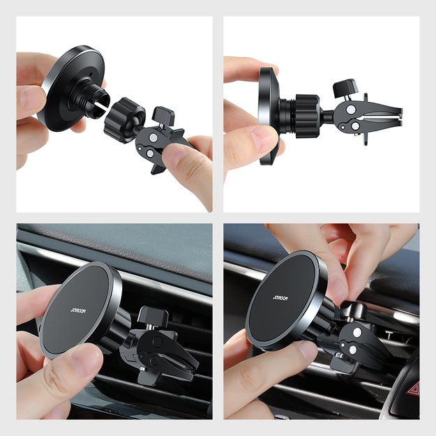 Joyroom Car Magnetic Holder Qi Wireless Inductive Charger 15W (MagSafe Compatible for iPhone) Black (JR-ZS240) 26