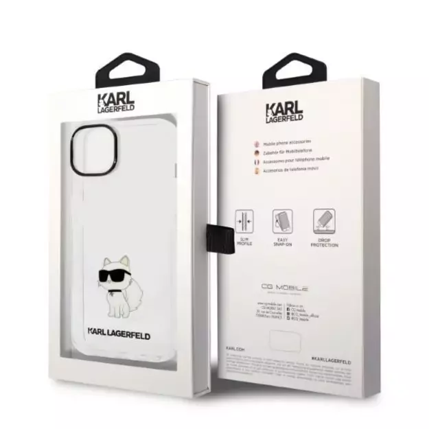 Karl Lagerfeld Ikonik Choupette case for iPhone 14 Plus - transparent 14