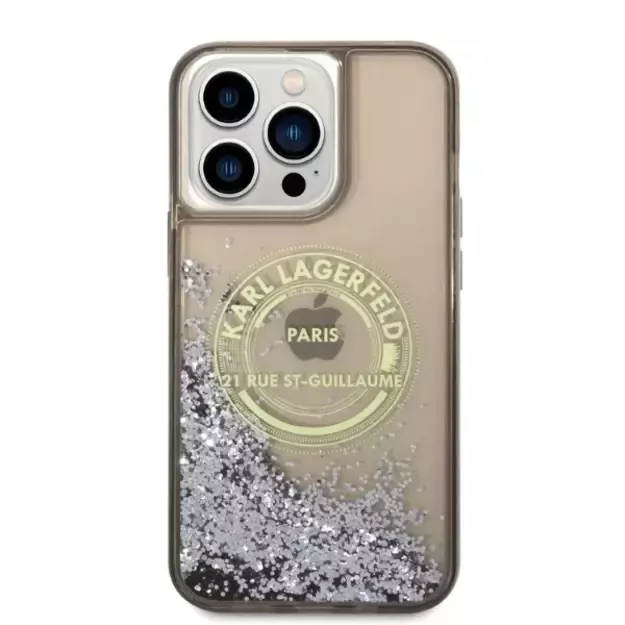 Karl Lagerfeld Liquid Glitter RSG case for iPhone 14 Pro Max - black 5