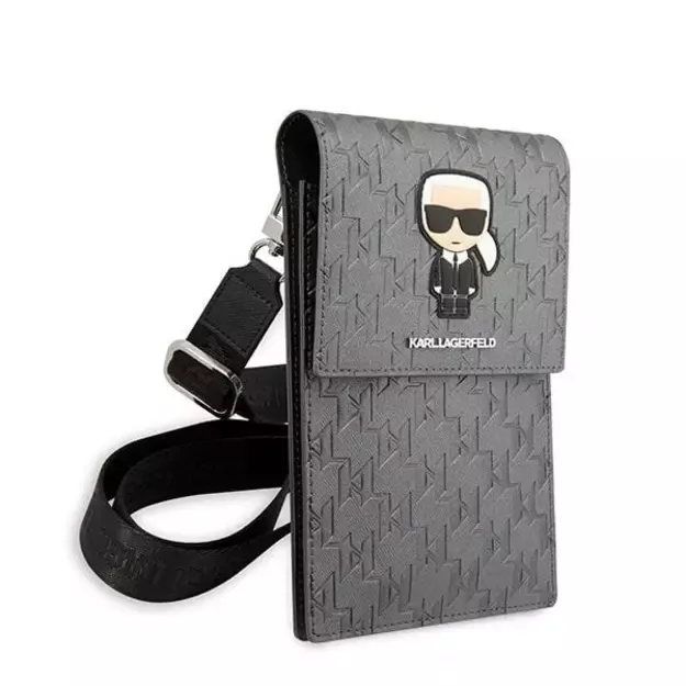 Karl Lagerfeld Ikonik Karl Monogram Patch bag - silver 7