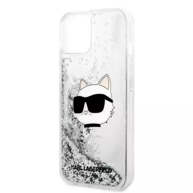 Karl Lagerfeld KLHCP14MLNHCCS iPhone 14 Plus 6.7&quot  silver/silver hardcase Glitter Choupette Head 5