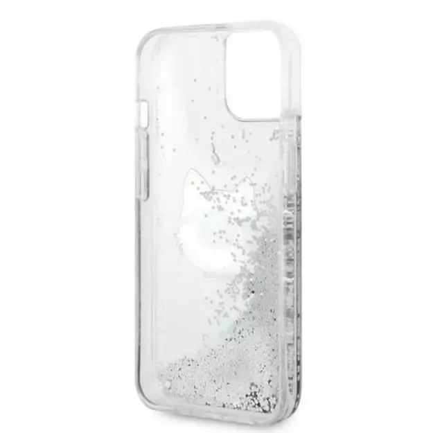 Karl Lagerfeld KLHCP14MLNHCCS iPhone 14 Plus 6.7&quot  silver/silver hardcase Glitter Choupette Head 6