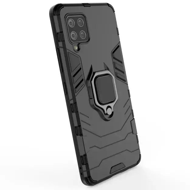 Ring Armor Case Kickstand Tough Rugged Cover for Samsung Galaxy A42 5G black 11