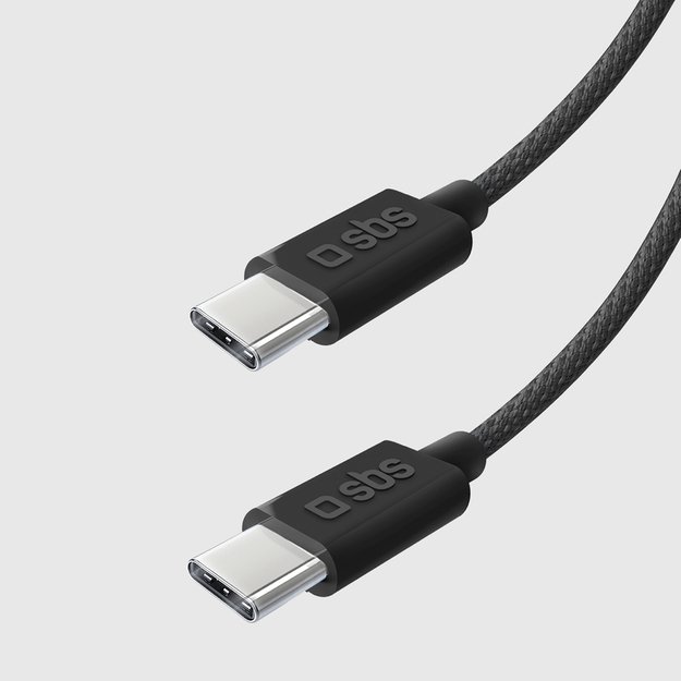 SBS TECABLETISSUETCK USB-C - USB-C 1.5m 60W braided cable - black 9