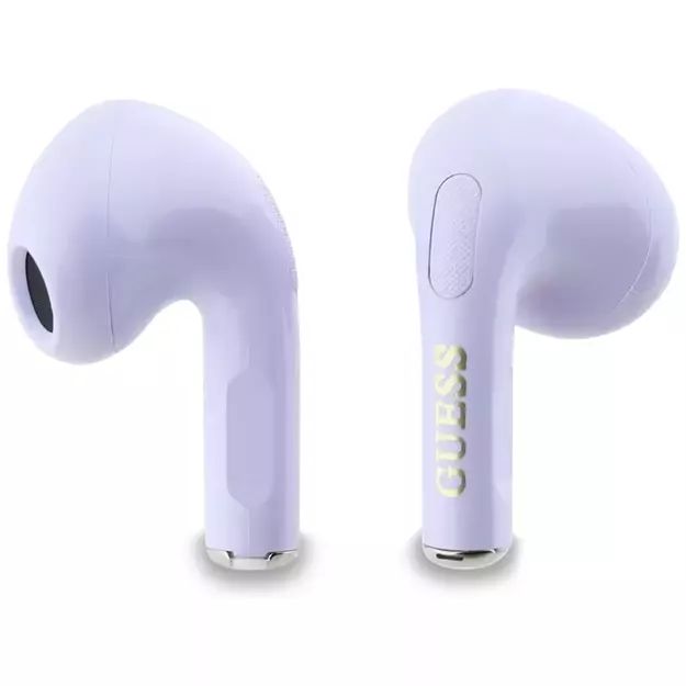 TWS Guess Glossy Effect Printed Classic Logo &amp  Charm Headphones - Lavender 4