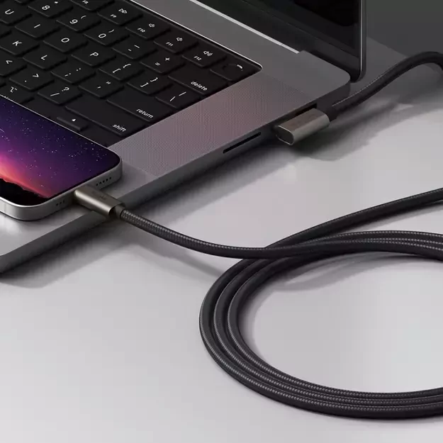 Ringke 3.2 gen. 2x2 USB-C, PD 3.1 240W 1m angled cable - black 3