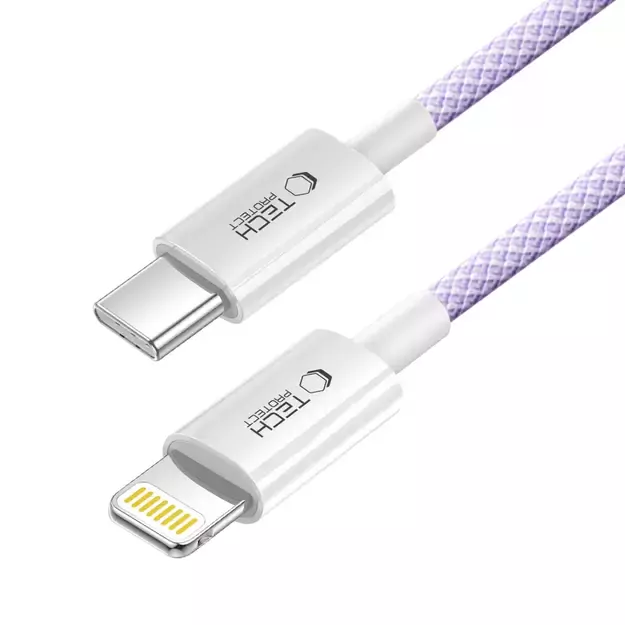 Tech-Protect Ultraboost Lite Lightning Cable PD60W/3A 2m - Purple 2