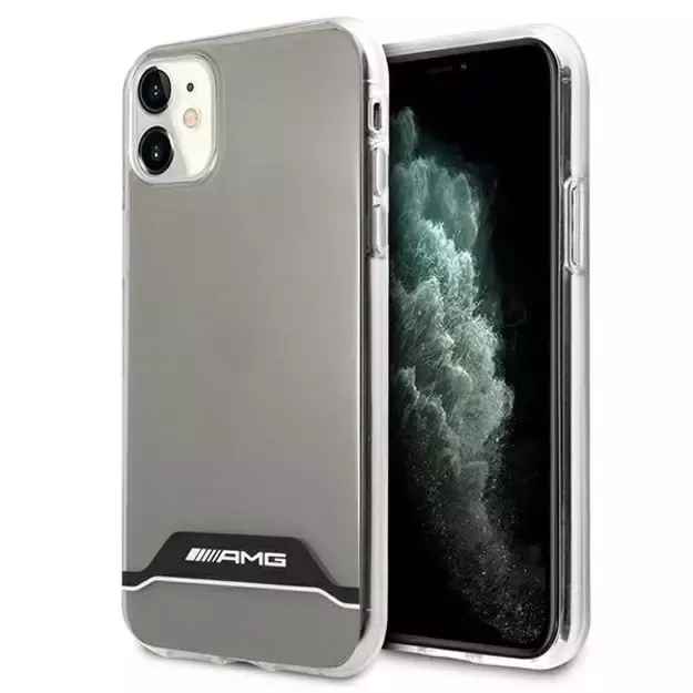 AMG Electroplate Black&amp White Case for iPhone 11 / XR 6.1&quot  - Transparent