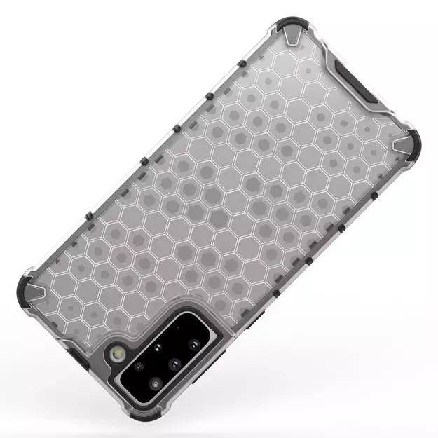 Honeycomb Case armor cover with TPU Bumper for Samsung Galaxy S21+ 5G (S21 Plus 5G) blue 5