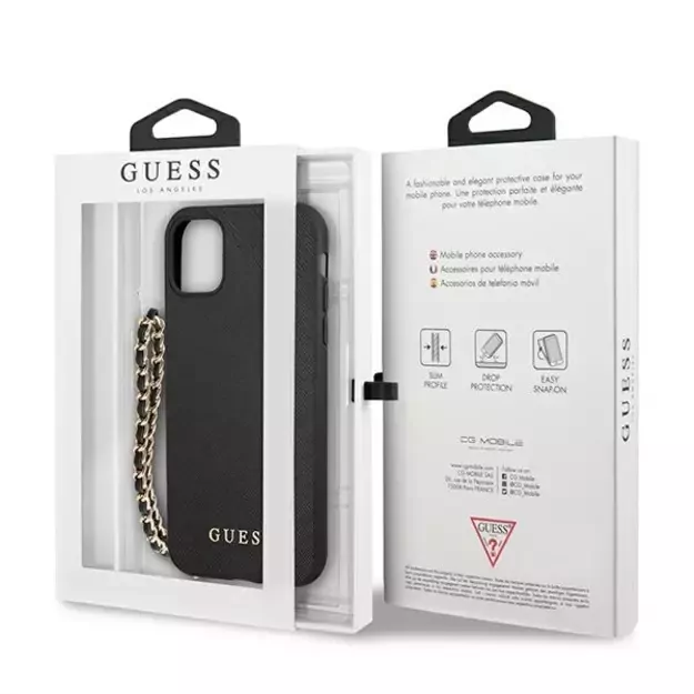 Guess Saffiano Chain case for iPhone 11 6.1&quot  / Xr - black 14