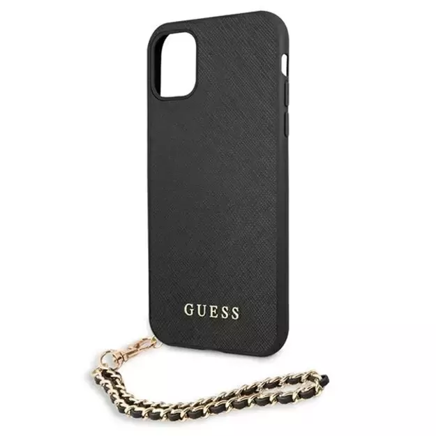 Guess Saffiano Chain case for iPhone 11 6.1&quot  / Xr - black 12