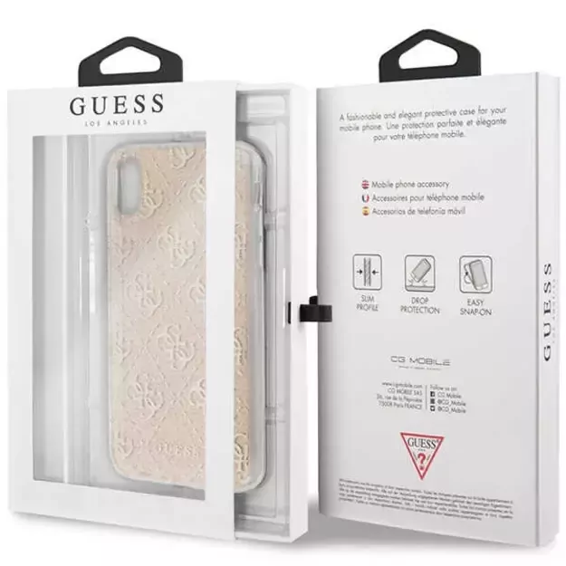 Guess 4G Glitter iPhone X/Xs Case - Gold 10