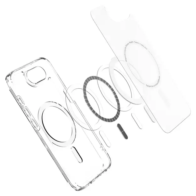 Spigen Ultra Hybrid MagSafe iPhone 16e Case - White, Translucent 8