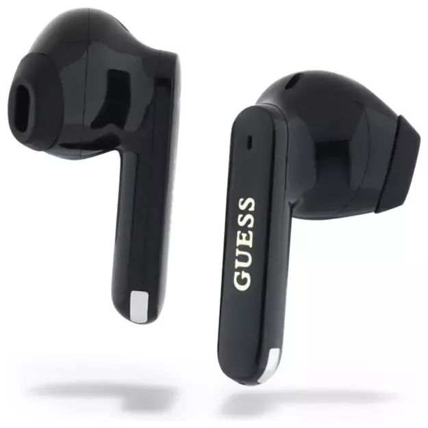 Guess Elongated Metallic Printed Logo Bluetooth TWS Headphones + Docking Station - Black 11