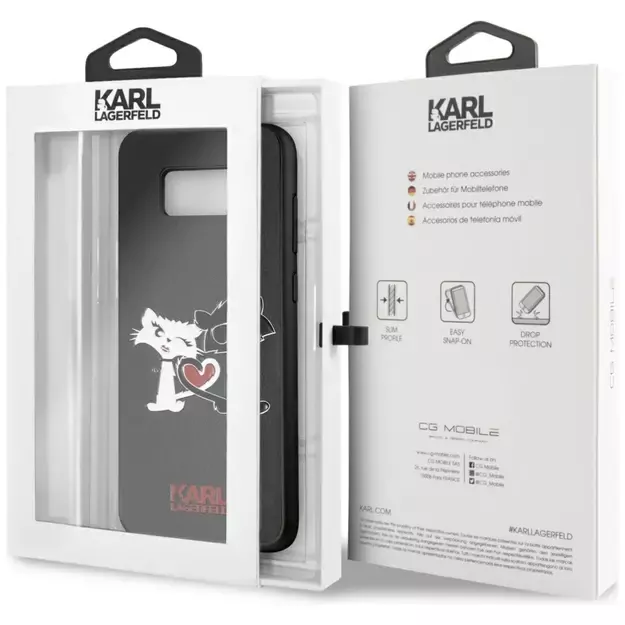 Karl Lagerfeld Choupette In Love Case for Samsung Galaxy S8 Plus - Black 12