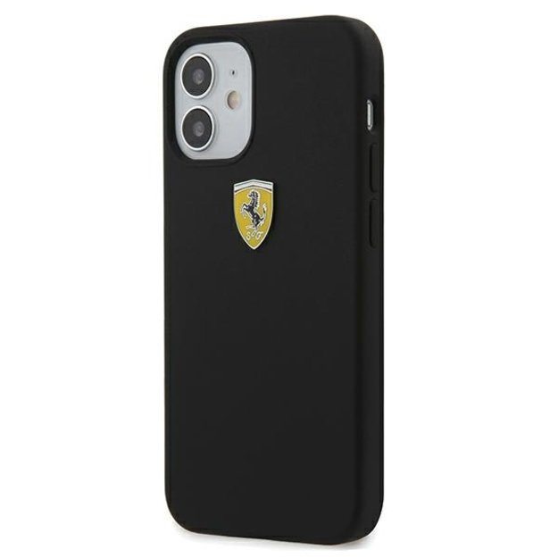 Ferrari FESSIHCP12SBK iPhone 12 mini 5.4&quot  black/black hardcase On Track Silicone 1