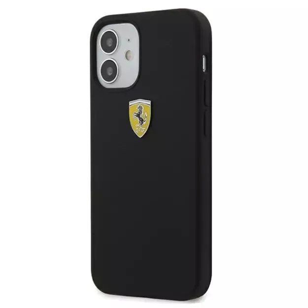 Ferrari FESSIHCP12SBK iPhone 12 mini 5.4&quot  black/black hardcase On Track Silicone 9