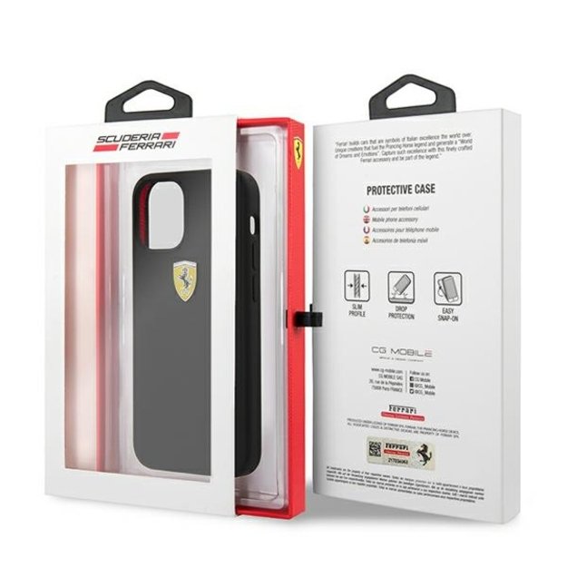 Ferrari FESSIHCP12SBK iPhone 12 mini 5.4&quot  black/black hardcase On Track Silicone 8