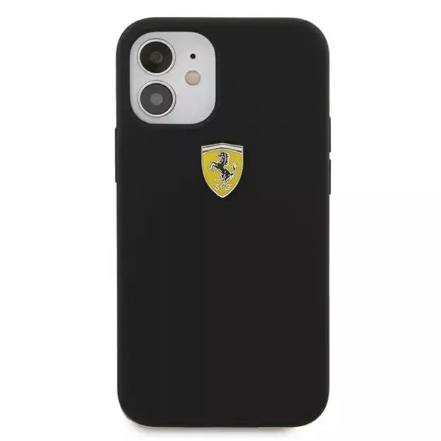 Ferrari FESSIHCP12SBK iPhone 12 mini 5.4&quot  black/black hardcase On Track Silicone 10