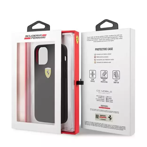 Ferrari FESSIHCP12SBK iPhone 12 mini 5.4&quot  black/black hardcase On Track Silicone 16