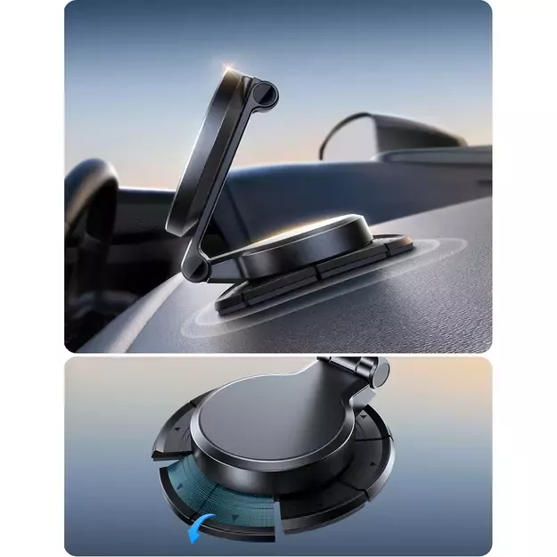 Joyroom JR-ZS408 magnetic holder with 15W inductive charger for car cockpit - black 14