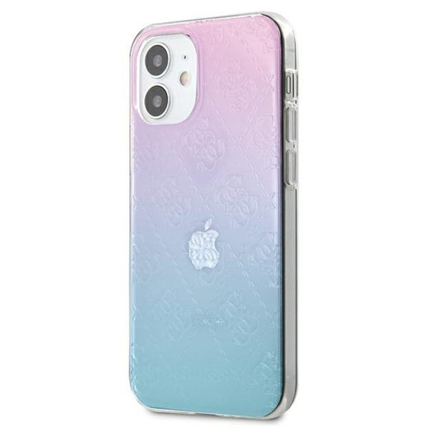 Guess GUHCP12S3D4GGBP iPhone 12 mini 5.4&quot  blue-pink/blue&amp pink hardcase 4G 3D Pattern Collection 1