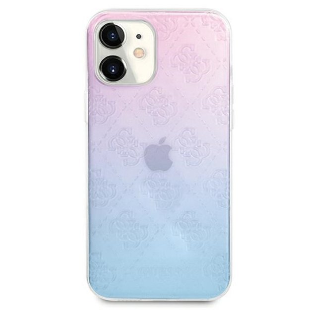 Guess GUHCP12S3D4GGBP iPhone 12 mini 5.4&quot  blue-pink/blue&amp pink hardcase 4G 3D Pattern Collection 2