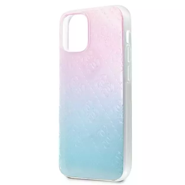 Guess GUHCP12S3D4GGBP iPhone 12 mini 5.4&quot  blue-pink/blue&amp pink hardcase 4G 3D Pattern Collection 12
