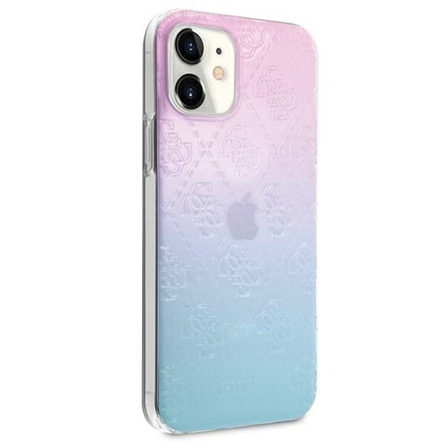 Guess GUHCP12S3D4GGBP iPhone 12 mini 5.4&quot  blue-pink/blue&amp pink hardcase 4G 3D Pattern Collection 3