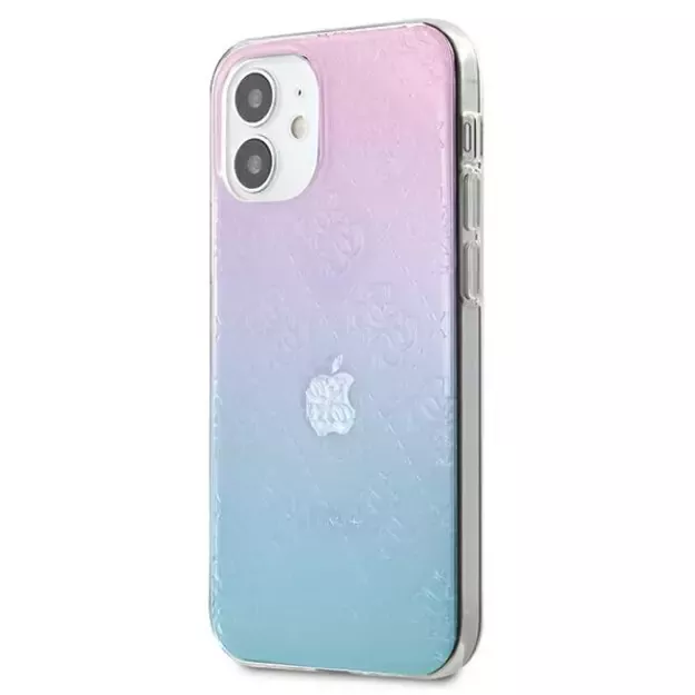 Guess GUHCP12S3D4GGBP iPhone 12 mini 5.4&quot  blue-pink/blue&amp pink hardcase 4G 3D Pattern Collection 8