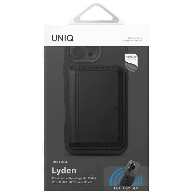 Uniq Lyden DS RFID Magnetic Wallet with Phone Stand - Black 3