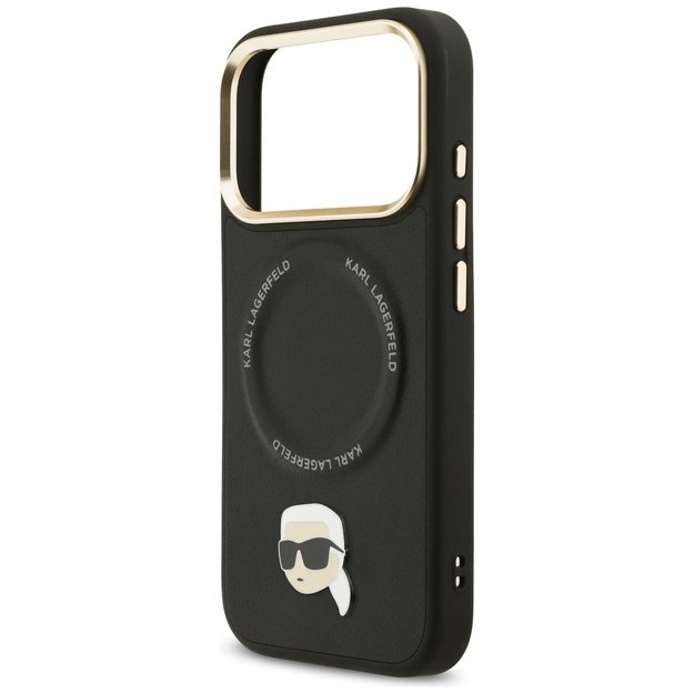 Karl Lagerfeld Big Strap Karl Metal Logo MagSafe Case for iPhone 17 Pro - Black 5