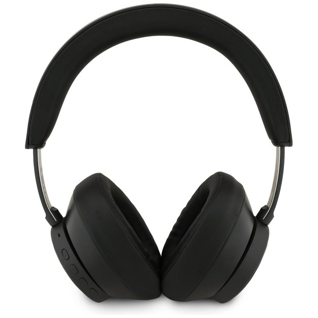 Guess Bluetooth ENC Saffiano Triangle Logo On-Ear Headphones - Black 2