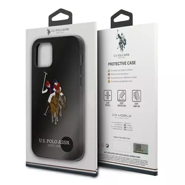 US Polo USHCP12LPUGFLBK iPhone 12 Pro Max 6.7  black/black Polo Embroidery Collection 7