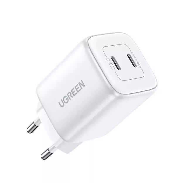 GaN Fast Charger 2 x USB-C 45W QC PD Ugreen CD294 - White 1