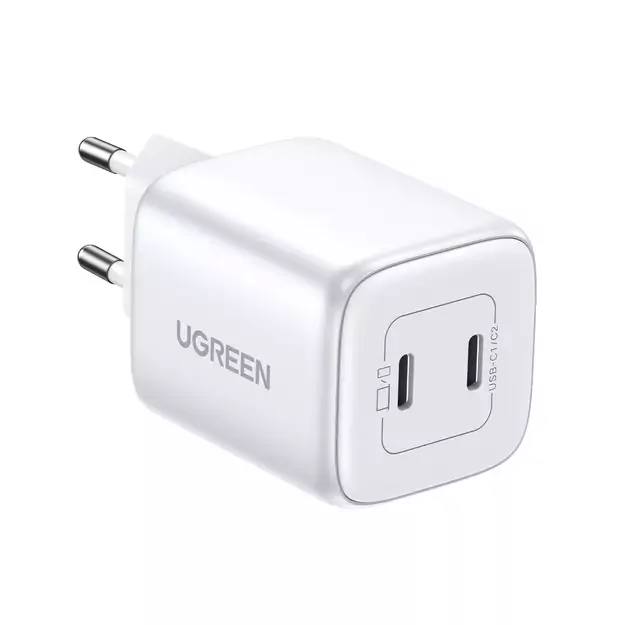 GaN Fast Charger 2 x USB-C 45W QC PD Ugreen CD294 - White