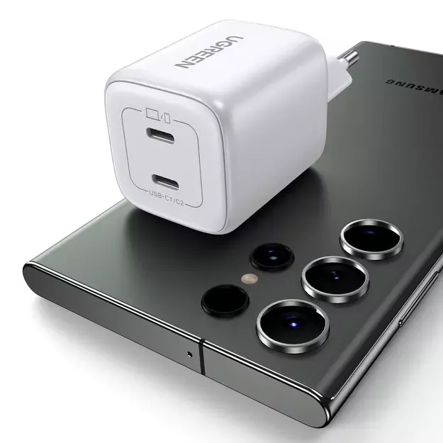 GaN Fast Charger 2 x USB-C 45W QC PD Ugreen CD294 - White 9