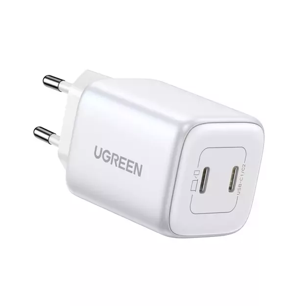 GaN Fast Charger 2 x USB-C 45W QC PD Ugreen CD294 - White 3