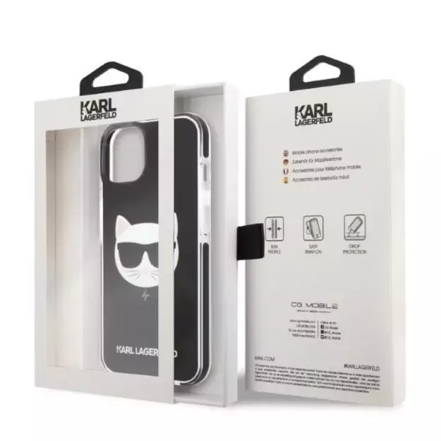 Karl Lagerfeld KLHCP13MTPECK iPhone 13 6.1&quot  hardcase black/black Choupette Head 7